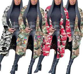 img 3 attached to DINGANG Mid Length Fashion Camouflage Outerwear Women's Clothing in Coats, Jackets & Vests