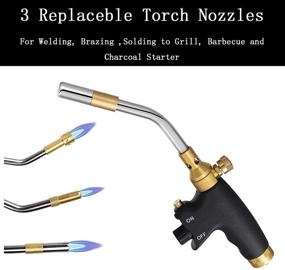 img 2 attached to 🔥 YOUDO High Intensity Trigger Start Propane Torch: Soldering, Brazing, Welding - Self Ignition, Adjustable Flame Control (Fuel Not Included)