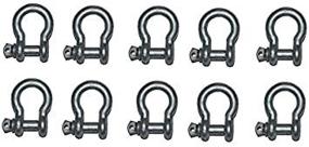 img 1 attached to MarineNow Galvanized Shackle Recovery 10 Pack Exterior Accessories