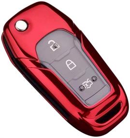 img 4 attached to 🔑 Soft Rubber Key Fob Cover for Ford | 360° Protection Ford Key Case | Dazzling Cool Design | Fit for Ford Keychain | Compatible with Ford F150 F250 15-19, Fusion, Mondeo, S-maxEdge, Fecosport, Ford Edge