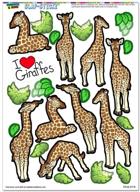 🦒 adorable giraffes slap-stickz(tm) stickers - ideal for parties, scrapbooking, car windows, and lockers logo