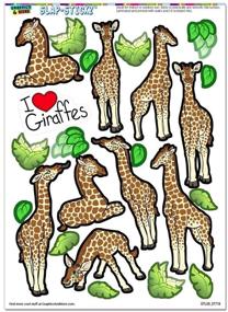 img 1 attached to 🦒 Adorable Giraffes Slap-STICKZ(TM) Stickers - Ideal for Parties, Scrapbooking, Car Windows, and Lockers