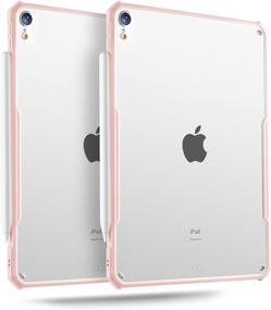 img 4 attached to 🔍 TineeOwl iPad Air 4 Case 10.9 inch 2020, Slim Clear Case with Apple Pencil Charging Support and Touch ID, TPU Bumper (Pink/Matte Back)