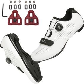 img 3 attached to 🚴 Premium Unisex Road Bike Cycling Shoes with Rotating Buckle for Quick Lock Cleat – Ideal for Peloton, SPD & Lock Arc Delta Indoor Racing Bikes