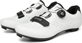 img 2 attached to 🚴 Premium Unisex Road Bike Cycling Shoes with Rotating Buckle for Quick Lock Cleat – Ideal for Peloton, SPD & Lock Arc Delta Indoor Racing Bikes