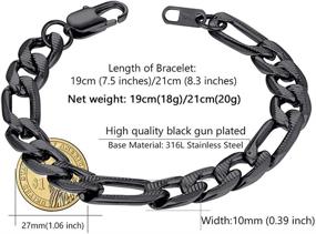 img 1 attached to PROSTEEL Figaro Bracelet Gothic Jewelry