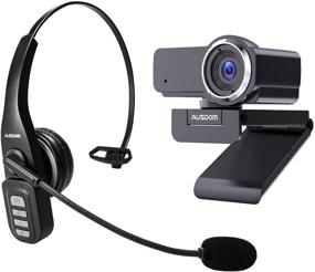 img 4 attached to 🎧 Enhance Your Video Calls and Audio Experience with AUSDOM AW635 Full HD 1080p Webcam and BW01 Bluetooth 5.0 Wireless Phone Headset Bundle