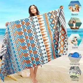 img 2 attached to 🏖️ SYOURSELF Microfiber Beach Towel for Travel: Extra Large, Quick Dry, Super Absorbent, Lightweight & Sand Free - Ideal for Pool, Swim, water Sports, Gym, Yoga, Camping, Outdoor Activities, and Picnic – 71"x 35