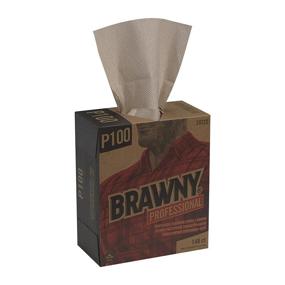 img 4 attached to 🧻 Brawny Professional P100 Disposable Cleaning Towel by GP PRO, 29222, Light Duty, Tall Box, Brown, 20 Boxes - 148 Count