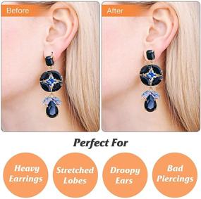 img 1 attached to 👂 MOLIK Earring Lifters Backs - 6 Pairs of Adjustable Hypoallergenic Backs for Droopy Ear and Heavy Earrings - Secure and Comfortable!