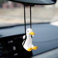 🦆 ygmoner adorable swing duck mirror car accessory for interior enhancement logo
