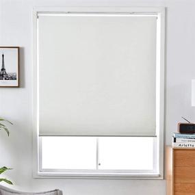 img 4 attached to 🪟 Enhance your Window Décor with Allbright Cordless Spring System Roller Shades with UV Protection and Thermal Insulation - White, 24''W x 72''H