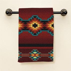 img 2 attached to 🌵 HGOD DESIGNS Southwest Chevron Hand Towels: Soft, Native American-Inspired Towels for Bathroom, Kitchen, Yoga, Gym, and Decorative Use - 15"x30