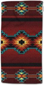 img 3 attached to 🌵 HGOD DESIGNS Southwest Chevron Hand Towels: Soft, Native American-Inspired Towels for Bathroom, Kitchen, Yoga, Gym, and Decorative Use - 15"x30