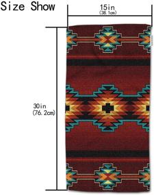 img 1 attached to 🌵 HGOD DESIGNS Southwest Chevron Hand Towels: Soft, Native American-Inspired Towels for Bathroom, Kitchen, Yoga, Gym, and Decorative Use - 15"x30