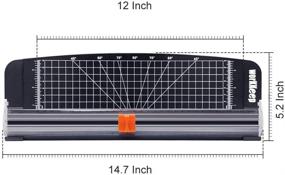 img 1 attached to 📐 WORKKEEP 12 Inch Paper Cutter: Portable Guillotine Cutter, Perfect for Scrapbooking, Couponing, Crafts, and More with Automatic Safety Protection