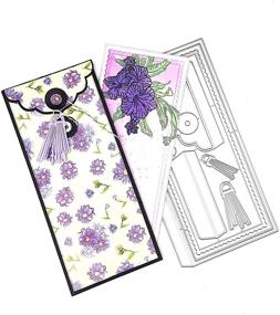 img 4 attached to 🔪 Alinacutle Slimline Card Dies Set: Craft Metal Die-Cuts for Scrapbooking, DIY Card Making & Envelope Die Cut