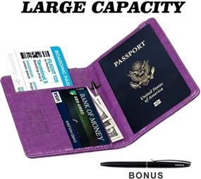 img 2 attached to 🛂 HERRIAT Passport Holder - Travel Men's Accessories for Wallets, Card Cases & Money Organizers with Blocking Feature