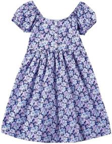 img 3 attached to 🌸 Charming Noomelfish Flower-printed Dresses for Girls' Clothing and Stylish Floral Dresses