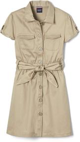 img 2 attached to French Toast Girls Safari Shirt Dress for Girls - Trendy Clothing in Dresses