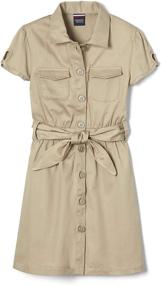 img 4 attached to French Toast Girls Safari Shirt Dress for Girls - Trendy Clothing in Dresses