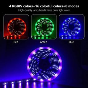 img 2 attached to GLPE LED Strip Lights: 16.4ft RGB Waterproof Light Strips with App & Remote Control - USB Powered Music Sync Rope Lights for Living Room, Bedroom, Party, Kitchen