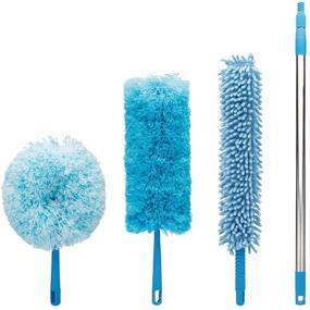 img 4 attached to 💡 Efficient High Reach Microfiber Duster Kit with 4ft Pole - Ideal for High Ceilings, Ceiling Fans, and More!