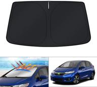 🔆 kust windshield sun shade for honda fit 2015-2020: foldable window sun visor protector | blocks uv rays, keeps car cooler logo
