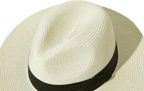 img 1 attached to 👒 JOYEBUY Women's Summer Straw Hat UPF 50+ Foldable Wide Brim Fedora for Sun Protection at Beach