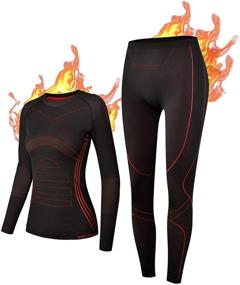 img 4 attached to Women's Thermal Base Layer for Cold Weather - Long Johns for Women