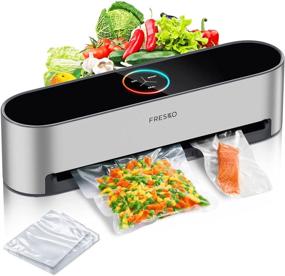 img 4 attached to 🔒 Automatic Vacuum Sealer Machine by FRESKO - 5-in-1 Hands-Free Presets, Powerful 95Kpa Food Saver, Dry & Moist Food Modes, Compact Design with Starter Vacuum Seal Bags