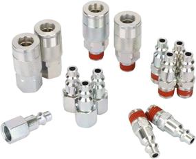 img 4 attached to 🔌 WYNNsky Air Compressor Accessories Fittings Kit: 1/4''NPT Quick Connect Coupler and Plug Set, I/M Type, 14-Piece Air Tools Fittings Set