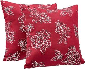 img 4 attached to AmazonBasics 2 Pack Textured Decorative Pillows Home Decor for Decorative Pillows