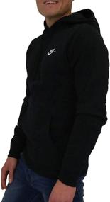 img 2 attached to 👕 Stylish NIKE Sportswear Pullover Hoodie: Classic Black Men's Clothing and Active Attire