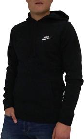 img 3 attached to 👕 Stylish NIKE Sportswear Pullover Hoodie: Classic Black Men's Clothing and Active Attire