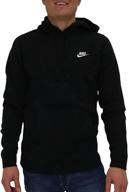 👕 stylish nike sportswear pullover hoodie: classic black men's clothing and active attire logo