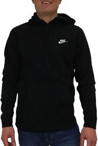 img 4 attached to 👕 Stylish NIKE Sportswear Pullover Hoodie: Classic Black Men's Clothing and Active Attire