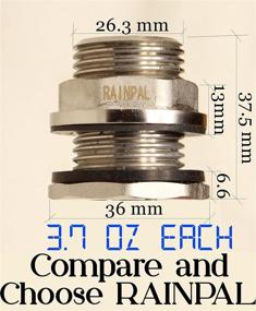 img 2 attached to 🔩 RAINPAL SSBF020 Stainless Steel 304 Bulkhead Tank Fitting (Double Female 1/2” NPT & Male 3/4” NH Garden Hose Threaded) (1)