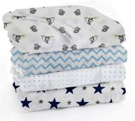 large 47 x 47 inches unisex baby swaddle blanket pack of 4 - soft muslin swaddle wrap for boys and girls - neutral receiving blanket - kido love logo