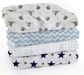 img 4 attached to Large 47 x 47 inches Unisex Baby Swaddle Blanket Pack of 4 - Soft Muslin Swaddle Wrap for Boys and Girls - Neutral Receiving Blanket - KIDO Love