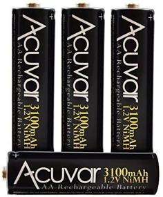 img 1 attached to Acuvar 3100mAh NiMH High 🔋 Capacity AA Rechargeable Batteries (Pack of 4)