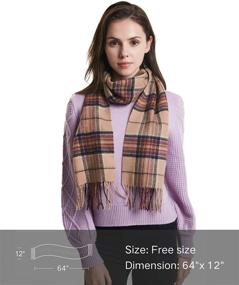 img 2 attached to 🧣 EUREKA Cashmere Reversible Colors Scarf: A Luxurious Women's Accessory