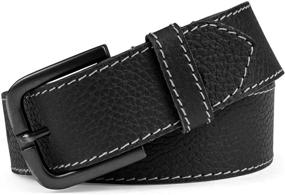 img 3 attached to Timberland Mens Milled Leather Black Men's Accessories in Belts