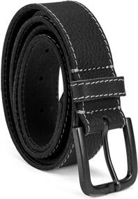 img 4 attached to Timberland Mens Milled Leather Black Men's Accessories in Belts