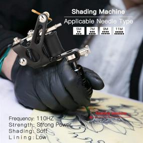 img 3 attached to 🖌️ Complete Tattoo Kit for Beginners: Chiitek 2 Machine Tattoo Gun Set with Power Supply, 40 Color Immortal Inks, 20 Tattoo Needles, Tips, Grips, and Foot Pedal