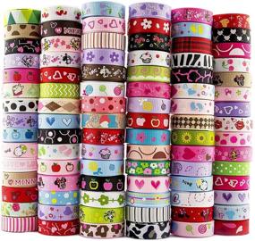 img 4 attached to 🎀 Summer-Ray Printed Grosgrain Ribbon Value Pack - 180 Yards 3/8 Inch