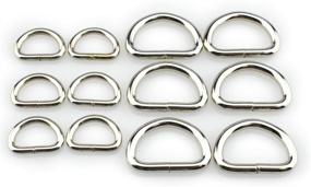 img 1 attached to HPO Premium Welded D-Rings | Heavy Duty Silver Metal Rings | 2 Sizes | Strong & Thick | 12 Pack for Dog Collars, Harnesses, DIY Crafts | Rust Proof