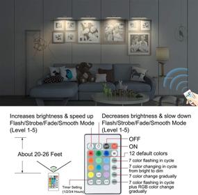 img 2 attached to LUXSWAY Rechargeable Picture Light: Wireless, Remote-controlled, 12 Colors Changing and Rotating Display Art Light for Dart Board Poster Gallery