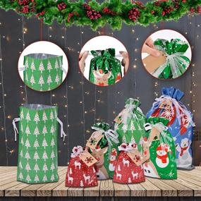 img 1 attached to 🎁 Assorted Christmas Drawstring Present Decorations for Enhanced SEO