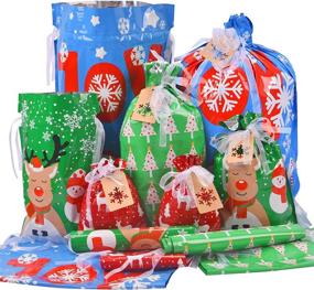 img 4 attached to 🎁 Assorted Christmas Drawstring Present Decorations for Enhanced SEO